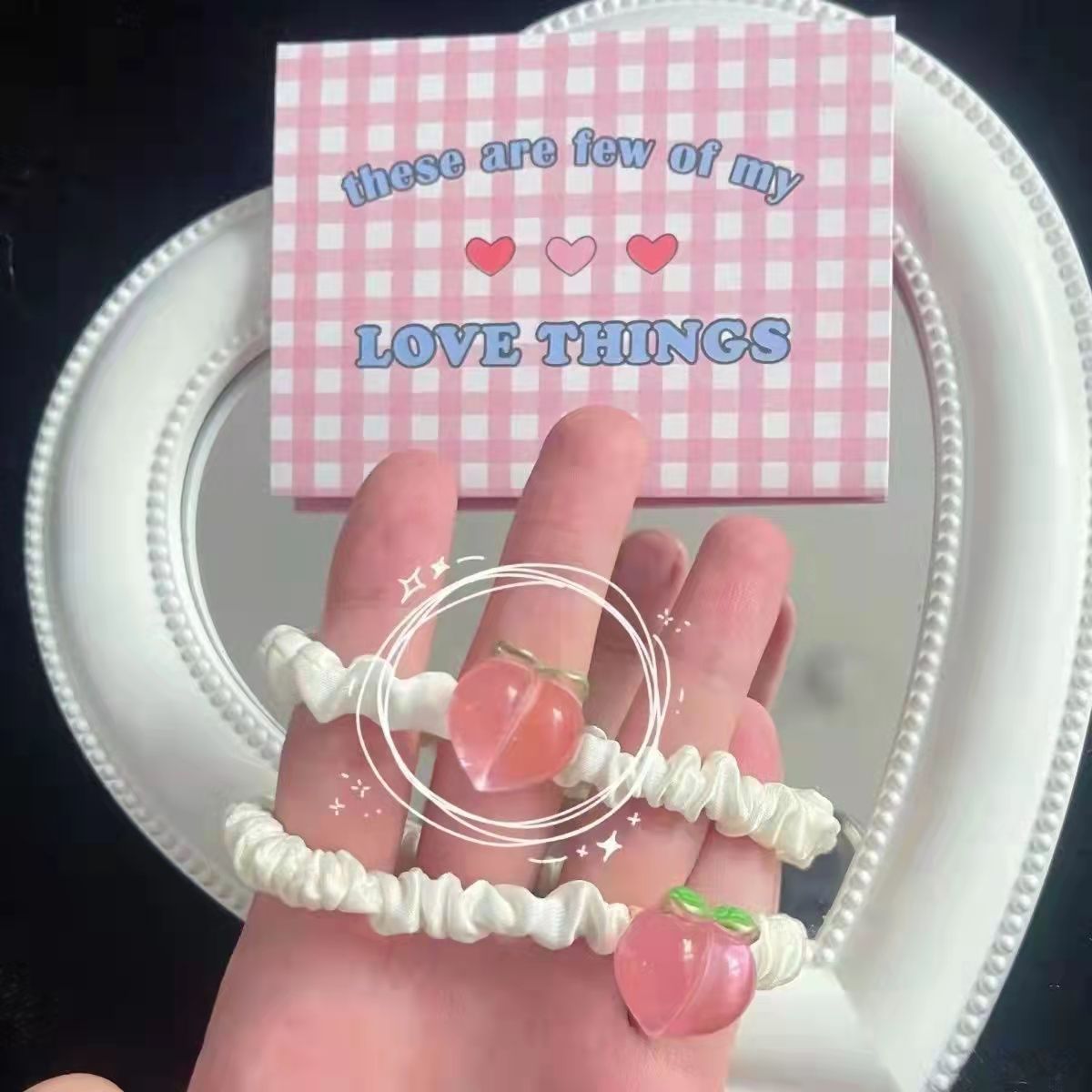 Wholesale 10PCS Peach Fabric Hair Rope